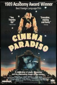 4r480 CINEMA PARADISO video poster 1989 great image of Philippe Noiret & Salvatore Cascio!