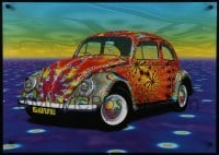 4r582 LOVE 24x34 English commercial poster 2000 psychedelic image of a classic Volkswagen Beetle!