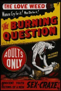 4r331 REEFER MADNESS 24x36 Swiss commercial poster 2001 The Burning Question, The Love Weed!