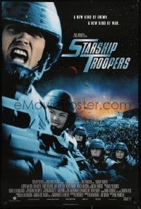 4r585 STARSHIP TROOPERS DS 27x40 English commercial poster 1997 Paul Verhoeven, Van Dien, Meyer!