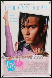 4r675 CRY-BABY DS 1sh 1990 directed by John Waters, Johnny Depp is a doll, Amy Locane