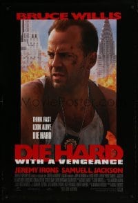 4r691 DIE HARD WITH A VENGEANCE style B DS 1sh 1995 Bruce Willis, Jeremy Irons, Samuel L. Jackson