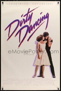 4r692 DIRTY DANCING 1sh 1987 great image of Patrick Swayze & Jennifer Grey dancing!