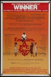4r703 ENEMIES A LOVE STORY 1sh 1989 Paul Mazursky, Anjelica Huston, Lena Olin, Ron Silver!