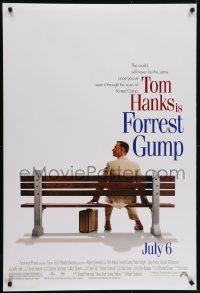 4r719 FORREST GUMP advance DS 1sh 1994 Tom Hanks sits on bench, Robert Zemeckis classic!