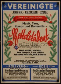4r098 VEREINIGTE German 17x24 1936 showing Der Bettelstudent and Eine Frau Ohne Bedeutung!