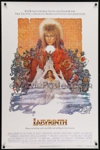 4r785 LABYRINTH 1sh 1986 Jim Henson, art of David Bowie & Jennifer Connelly by Ted CoConis!