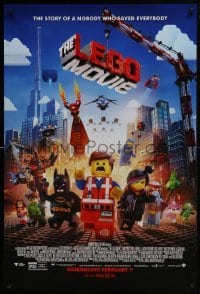 4r797 LEGO MOVIE advance DS 1sh 2014 the story of a nobody who saved everybody!