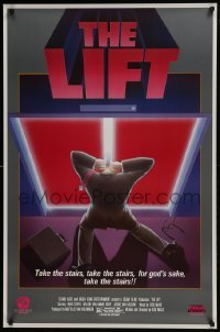 4r488 LIFT 27x41 video poster 1983 De Lift, wild different horror artwork of killer elevator!