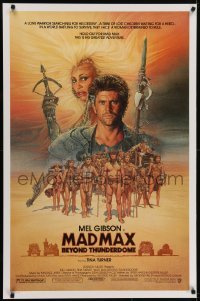 4r812 MAD MAX BEYOND THUNDERDOME 1sh 1985 art of Mel Gibson & Tina Turner by Richard Amsel!