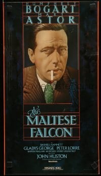 4r490 MALTESE FALCON 10x18 video poster R1981 Humphrey Bogart, Peter Lorre, directed by John Huston!