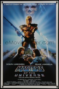 4r824 MASTERS OF THE UNIVERSE 1sh 1987 great image of Dolph Lundgren as He-Man!