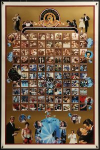 4r832 MGM DIAMOND JUBILEE 1sh 1983 images of all the Metro-Goldwyn-Mayer greats on gold background!