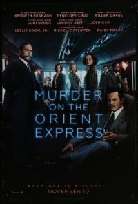 4r841 MURDER ON THE ORIENT EXPRESS style B teaser DS 1sh 2017 Branagh, huge cast, Agatha Christie!