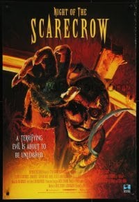 4r494 NIGHT OF THE SCARECROW video poster 1995 Howard Swan in the title role, creepy image