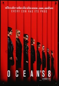 4r849 OCEAN'S 8 teaser DS 1sh 2018 Bullock, Blanchett, Hathaway, Kaling, Paulson, Rihanna, Damon!