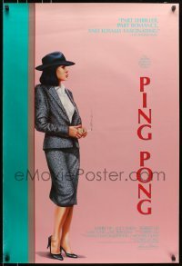 4r862 PING PONG 1sh 1986 Po-Chih Leong, artwork of sexy smoking woman!