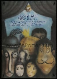 4r157 40 LAT GROTESKI commercial Polish 27x38 1985 40 years of the grotesque, wild Pledner art!