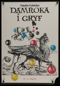 4r141 DAMROKA I GRYF stage play Polish 23x33 1984 completely wild art of a griffin & more!