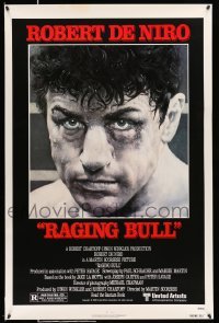 4r879 RAGING BULL 1sh 1980 Hagio art of Robert De Niro, Martin Scorsese boxing classic!