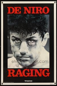 4r880 RAGING BULL teaser 1sh 1980 Hagio art of Robert De Niro, Martin Scorsese boxing classic!