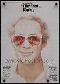 4r087 BERLIN INTERNATIONAL FILM FESTIVAL 17x23 German film festival poster 1981 close-up portrait!