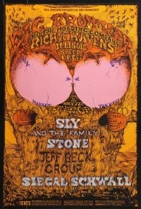 4r214 BIG BROTHER & THE HOLDING COMPANY/RICHIE HAVENS/ILLINOIS SPEED PRESS music poster 1968 cool!