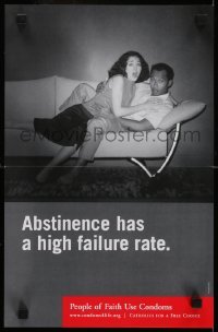 4r341 CATHOLICS FOR A FREE CHOICE 11x17 poster 2000s HIV/AIDS, abstinence has a high failure rate!