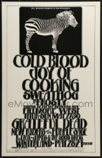 4r224 COLD BLOOD/JOY OF COOKING/SWEATHOG/FROSTY/GRATEFUL DEAD/ 14x22 music poster 1967 Randy Tuten!