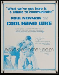 4r343 COOL HAND LUKE 23x29 special 1967 Paul Newman prison escape classic!
