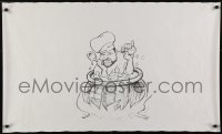 4r347 DOM DELUISE 24x40 special poster 1991 art of him cooking himself, from the comedian's estate!