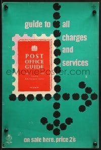 4r442 GENERAL POST OFFICE 10x15 English special poster 1957 guide to all charges & services, Unger!