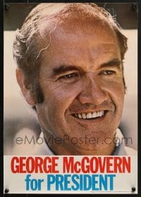 4r042 GEORGE MCGOVERN color 14x20 political campaign 1972 Vote Democratic for President!