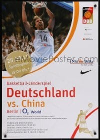 4r449 GERMAN BASKETBALL FEDERATION 23x33 German special poster 2011 slam dunk by Dirk Nowitzki!