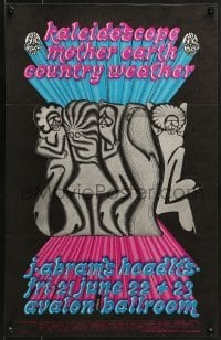 4r246 KALEIDOSCOPE/MOTHER EARTH/COUNTRY WEATHER 14x22 music poster 1968 groovy Patrick Lofthouse art