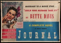 4r364 LADIES' HOME JOURNAL special 28x40 1942 could your husband take marriage to a star?!
