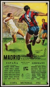 4r455 MADRID ESTADIO BERNABEU 22x38 Spanish special poster 1982 Sauri art, World Cup football, 808!