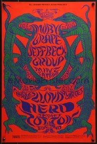 4r258 MOBY GRAPE/JEFF BECK GROUP/MINT TATTOO 14x21 music poster 1968 Lee Conklin lizard art!