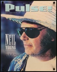 4r260 NEIL YOUNG 18x23 music poster 2002 close-up from Pulse! rock 'n' roll magazine cover!