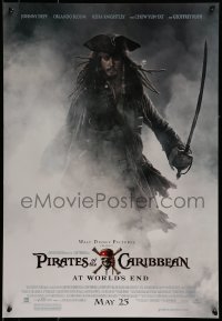 4r386 PIRATES OF THE CARIBBEAN: AT WORLD'S END 2-sided 19x27 special poster 2007 Depp, Knightley & more!