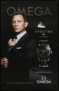 4r054 SPECTRE 21x33 advertising poster 2015 Daniel Craig as James Bond 007 in tuxedo, Omega tie-in