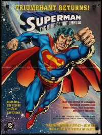 4r413 SUPERMAN 17x22 special poster 1995 comic superhero, Superman, triumphant returns!