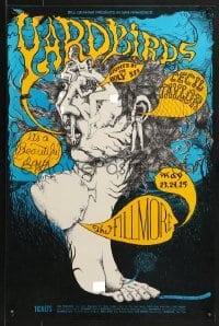 4r272 YARDBIRDS/IT'S A BEAUTIFUL DAY/CECIL TAYLOR 14x21 music poster 1968 bizarre Lee Conklin art!