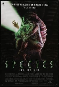 4r927 SPECIES DS 1sh 1995 sexy alien Natasha Henstridge, Ben Kingsley, sci-fi/horror, our time is up!