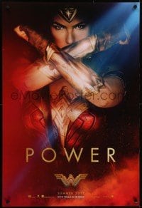 4r990 WONDER WOMAN teaser DS 1sh 2017 sexiest Gal Gadot in title role/Diana Prince, Power!
