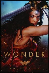 4r992 WONDER WOMAN teaser DS 1sh 2017 sexiest Gal Gadot in title role/Diana Prince, Wonder!