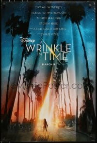 4r994 WRINKLE IN TIME teaser DS 1sh 2018 Oprah Winfrey, Reese Witherspoon, wild fantasy image!