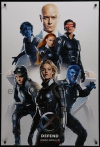 4r997 X-MEN: APOCALYPSE teaser DS 1sh 2016 Marvel Comics, Bryan Singer, cool cast image, Defend!