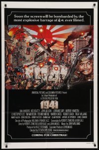 4s207 1941 advance 1sh 1979 Spielberg, art of John Belushi, Dan Aykroyd & cast by Green!