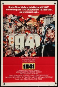 4s072 1941 int'l 1sh 1979 Steven Spielberg, art of John Belushi, Dan Aykroyd & cast by McMacken!